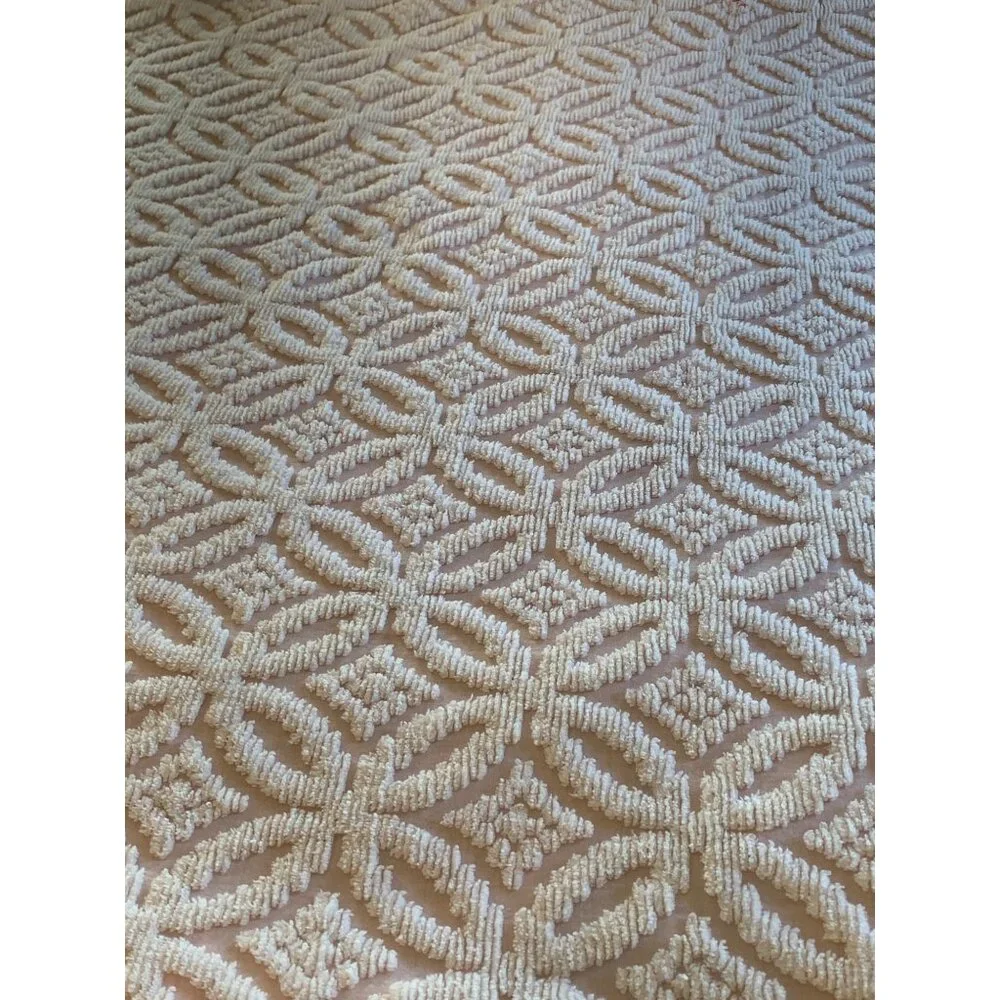 Vintage Pink Chenille Bedspread 98